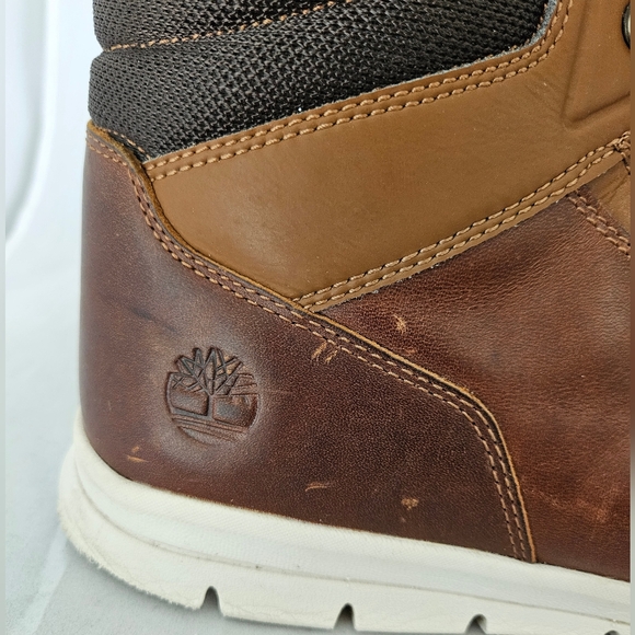 Timberland Men's Graydon Tan & Brown Lace-up Leather Boots Size 12 - Picture 3 of 16